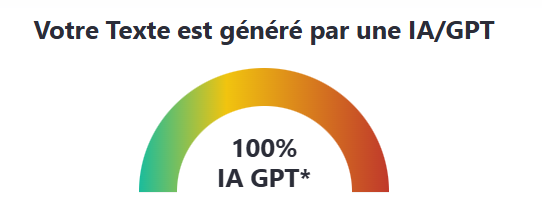 Texte détecté comme IA - 100%